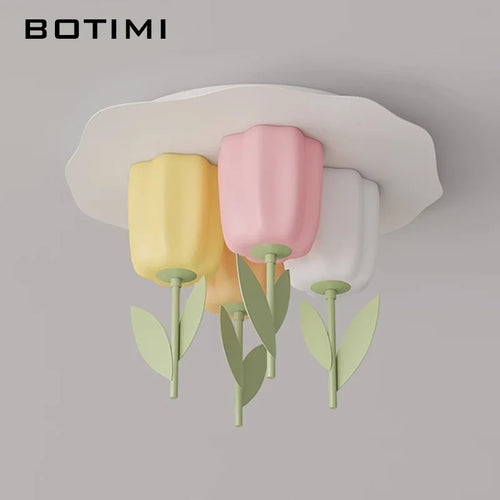 Plafonnier avec fleurs art déco romantique