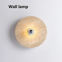 applique murale led rétro avec pierre naturelle ronde