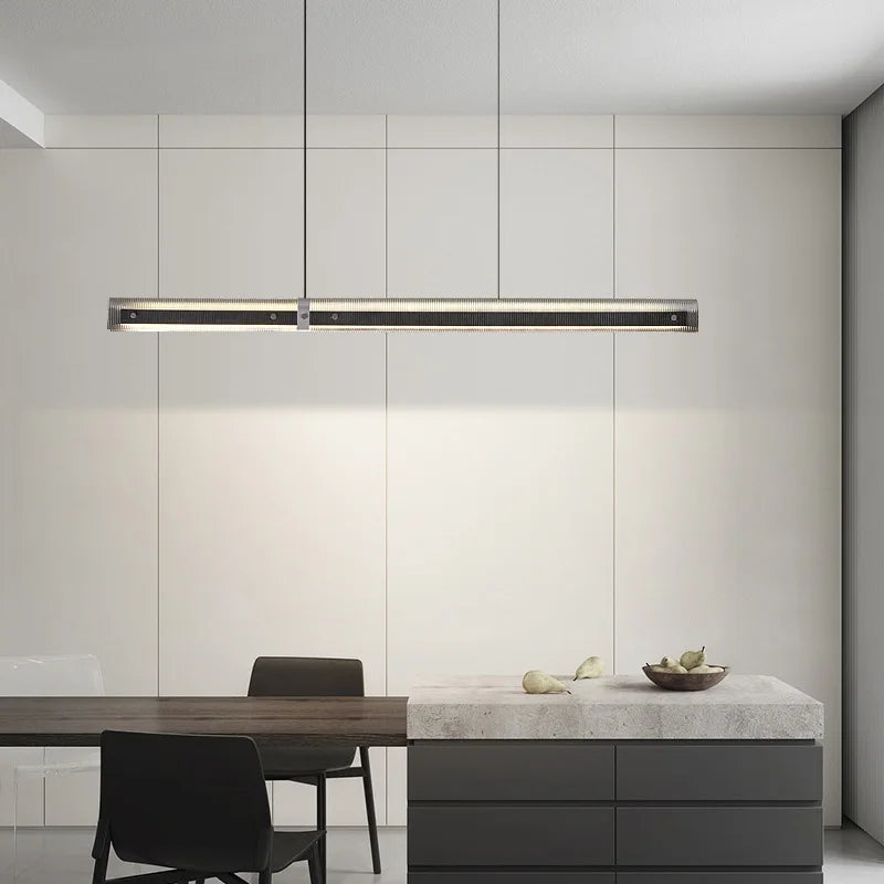 lampes suspendues led en acrylique 3 gradations style minimaliste hauteur réglable - vue 3 sur 8