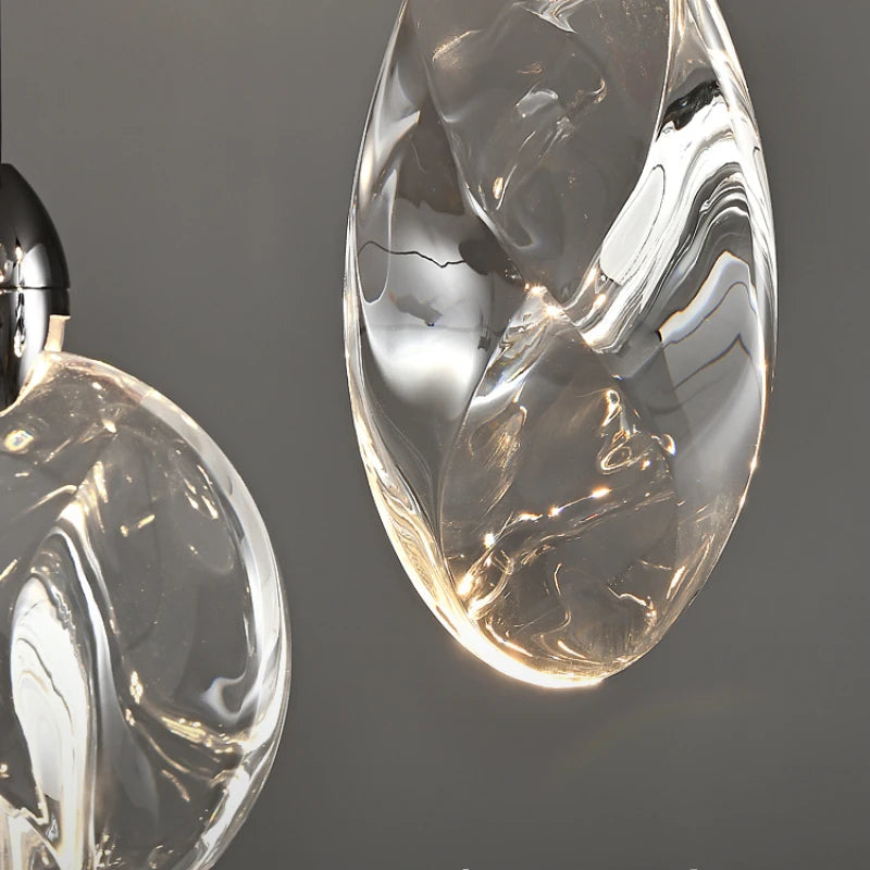 applique murale goutte d'eau design moderne en cristal - vue 6 sur 8