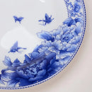 Assiettes porcelaine jingdezhen motif floral poisson 15 30
