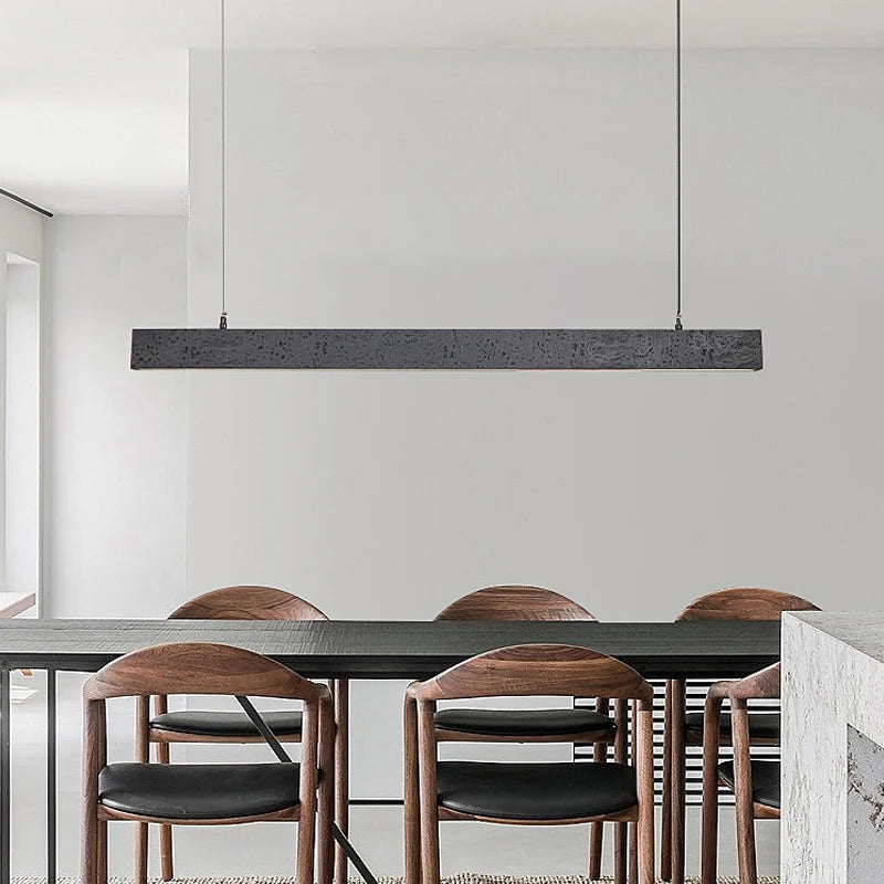 Nordique minimaliste Wabi Sabi vent Led bande Restaurant Bar suspension lumières décor à la maison salle à manger lustre luminaire suspendu