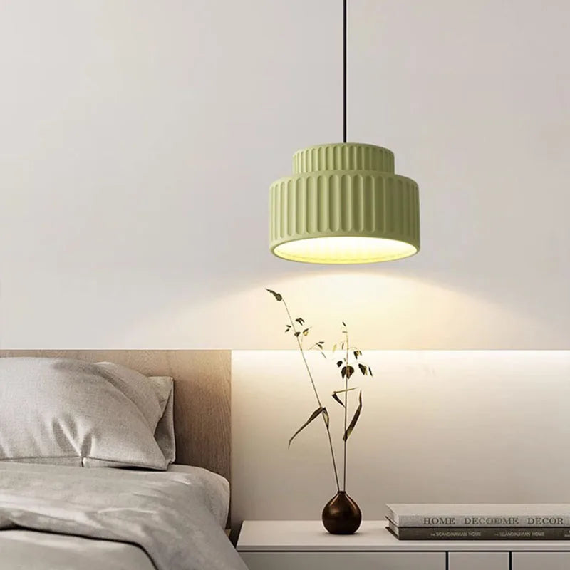 lustre en résine de café avec fil d'ampoule réglable - vue 4 sur 14