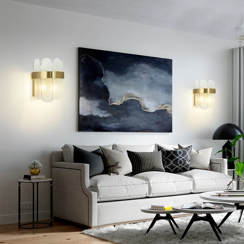 applique murale led nordique post-moderne en verre décorative - vue 4 sur 8