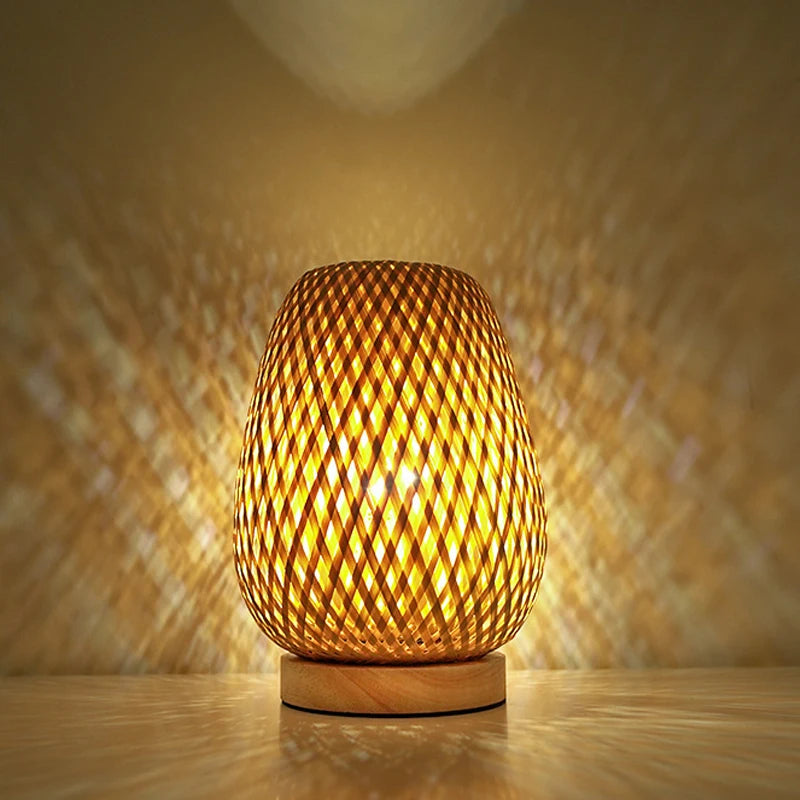 Petite lampe de Table en rotin à intensité variable - vue 6 sur 6