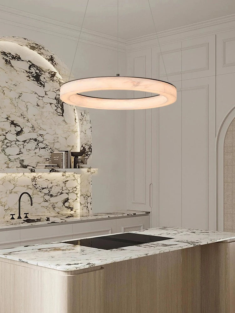 Suspension LED en marbre véritable - vue 3 sur 10