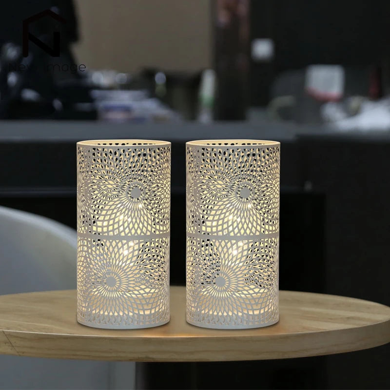 lot de 2 lampes cylindriques modernes pour décoration et éclairage intérieur - vue 4 sur 7
