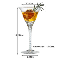 Verres à pied cocktail vin champagne martini élégant