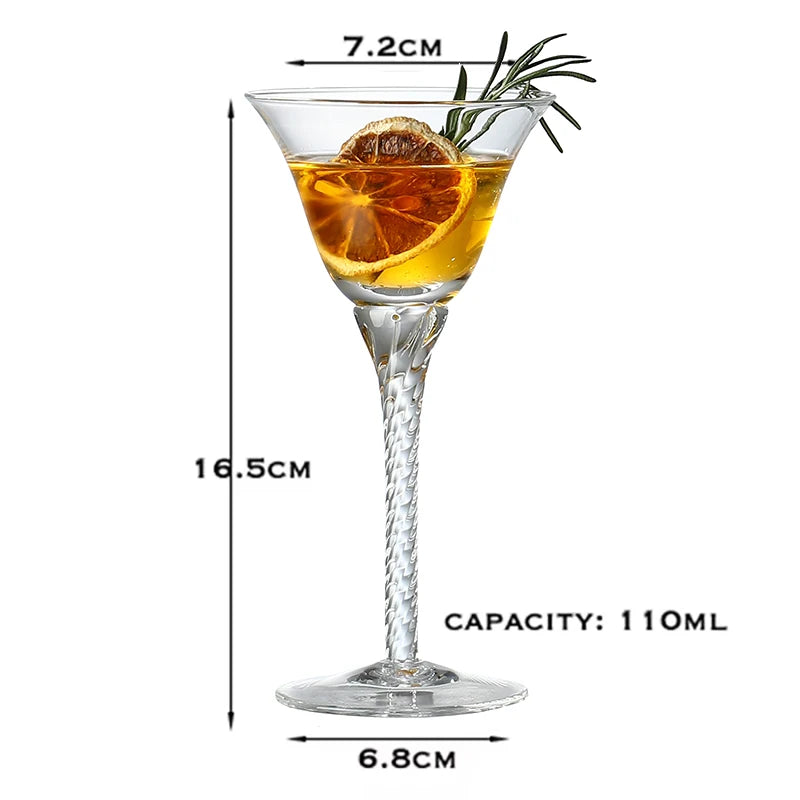 Verres à pied cocktail vin champagne martini élégant