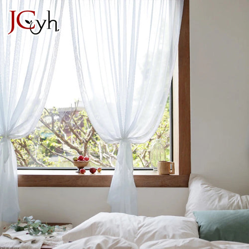 Voilage organza froissé long pour salon chambre fenêtre