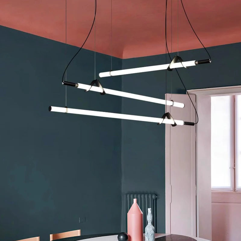 Lustre modernes led pour éclairage intérieur design - vue 5 sur 7