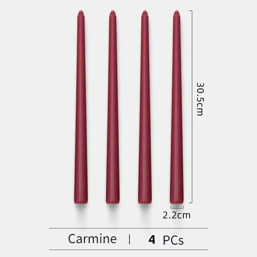lot de 4 bougies coniques non parfumées pour décoration festive - vue 13 sur 22