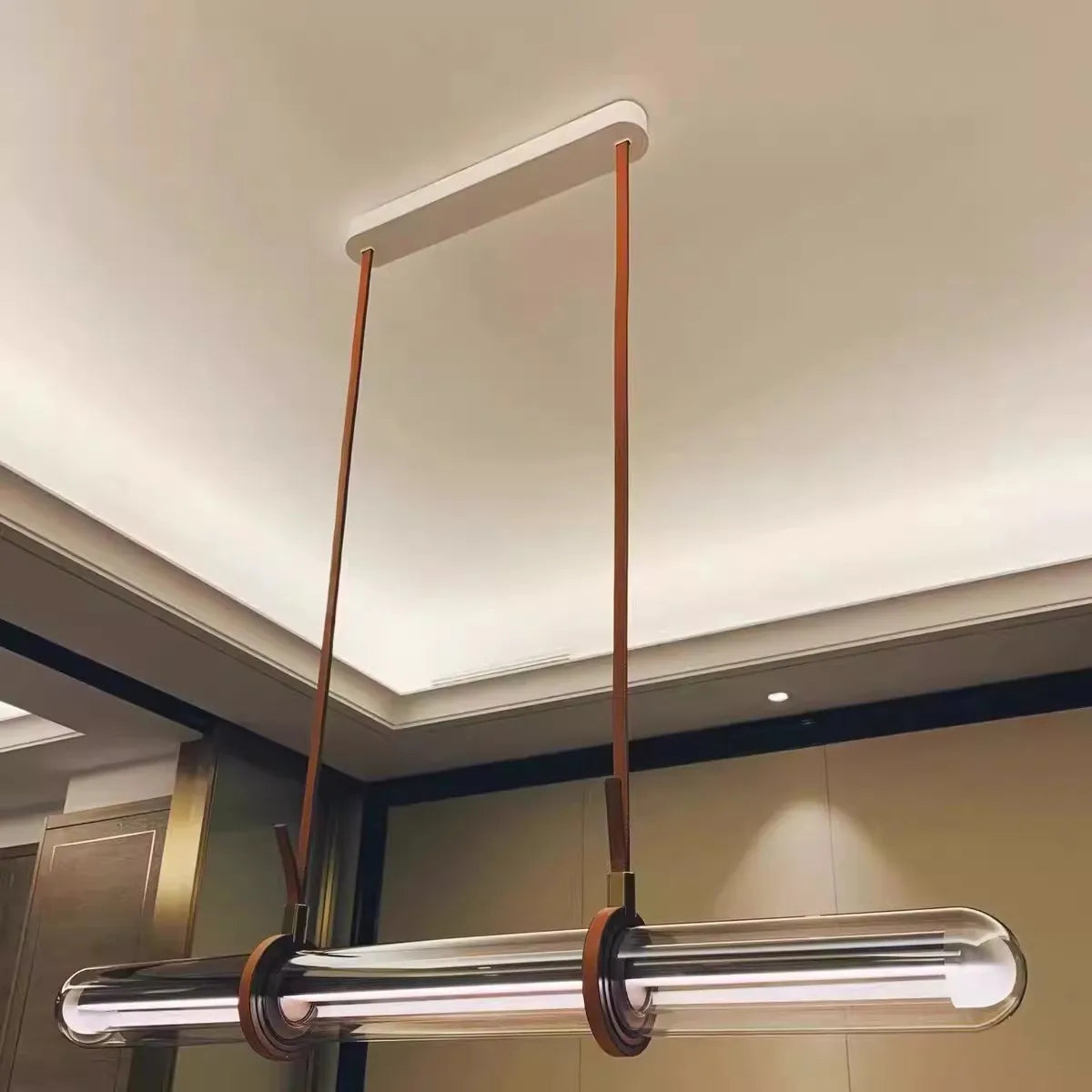 lustre en verre pour éclairage intérieur moderne et élégant - vue 6 sur 7