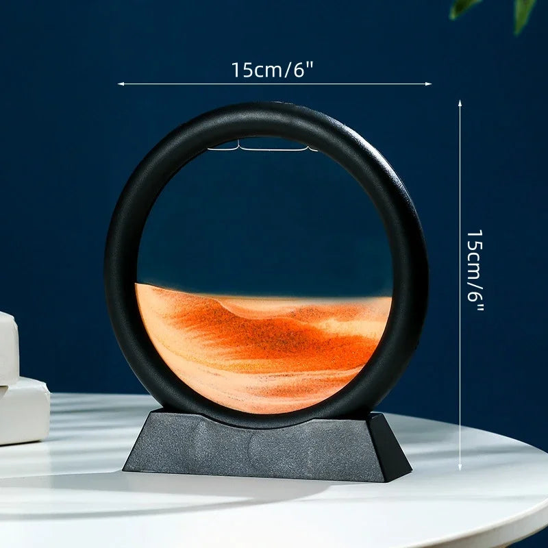 sablier en verre 3d paysage de sable en mouvement décoration artistique - vue 16 sur 54