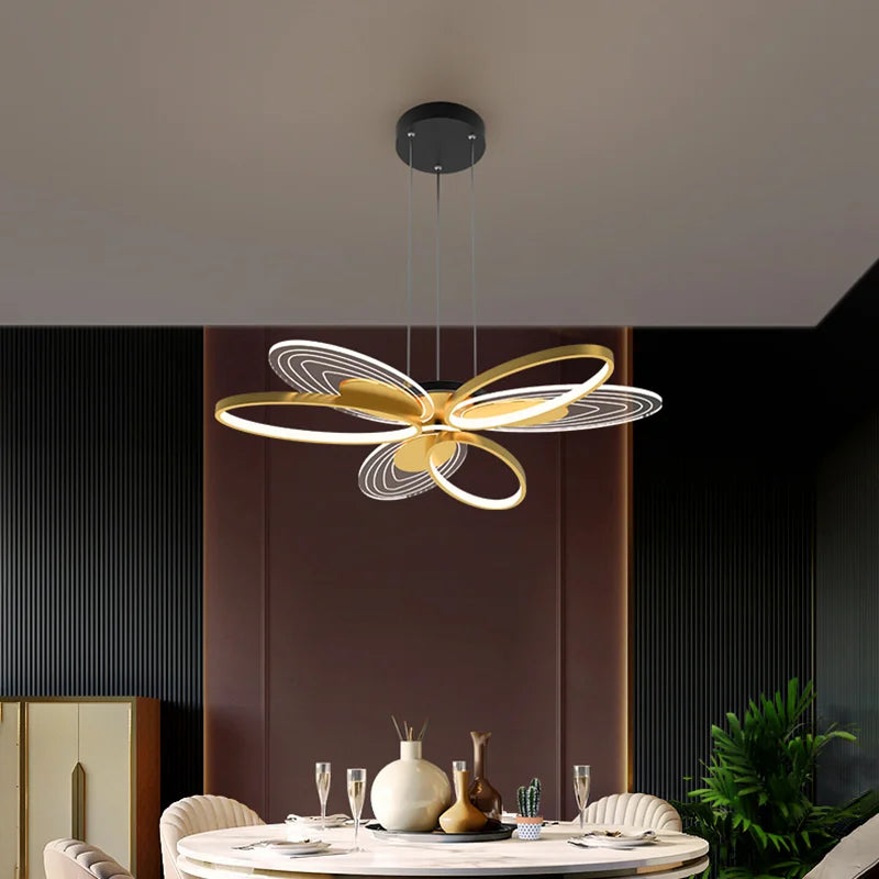 lustre nordique minimaliste led papillon créatif suspendu