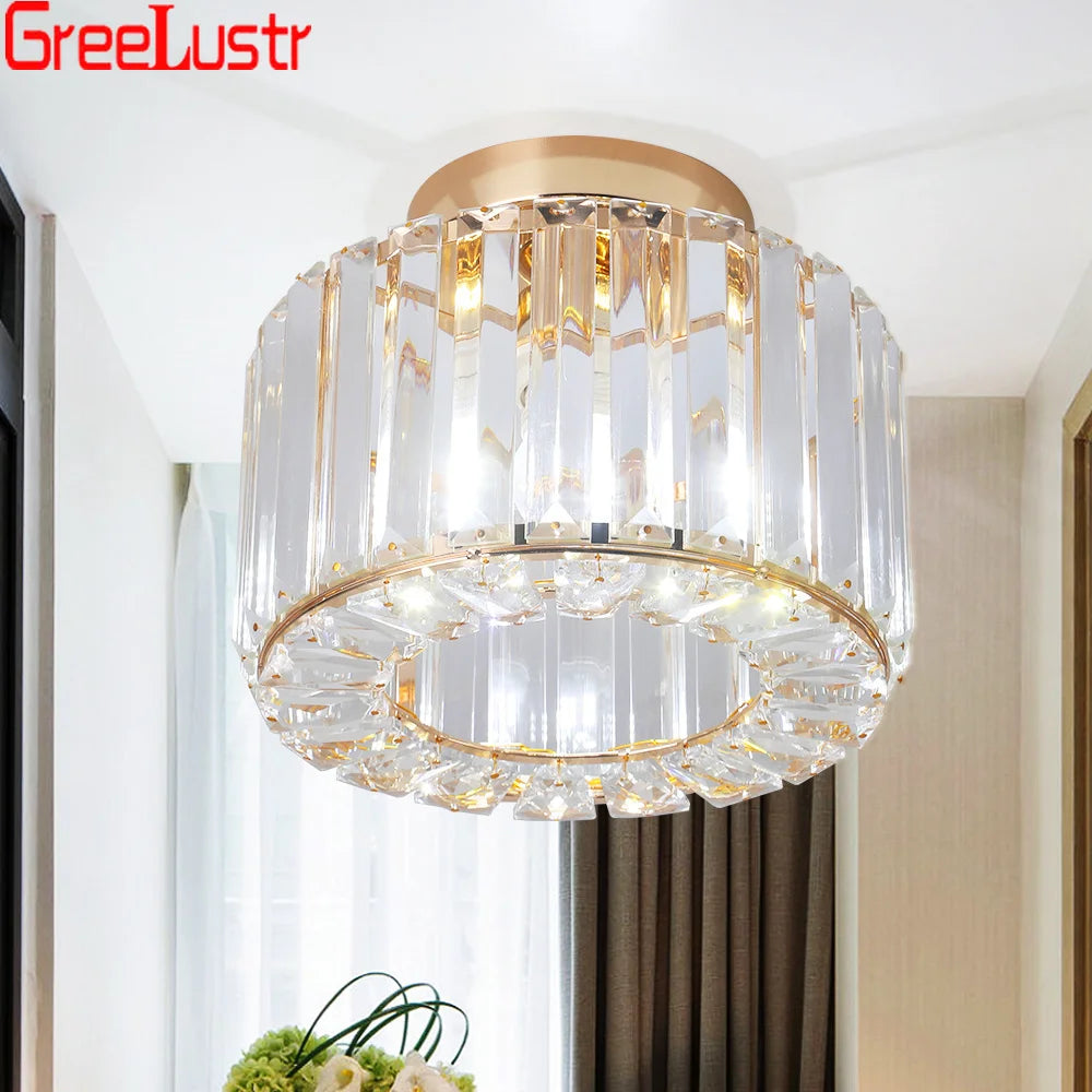 Plafonnier moderne en cristal avec led - vue 4 sur 12