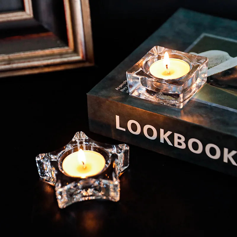 bougeoir en verre créatif pour bougie chauffe-plat décoration élégante - vue 5 sur 11