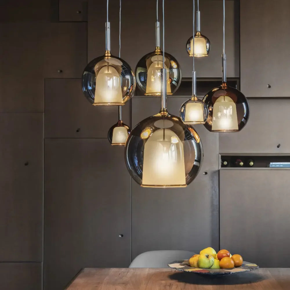suspension à led penta glo en verre pour décoration intérieure - vue 2 sur 10