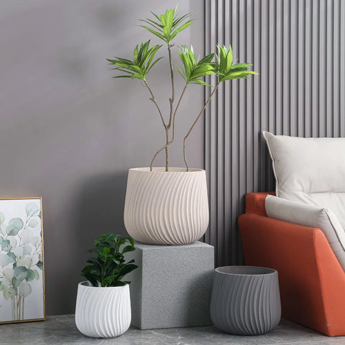 moule en silicone moderne pour pot de fleurs en béton léger et luxueux