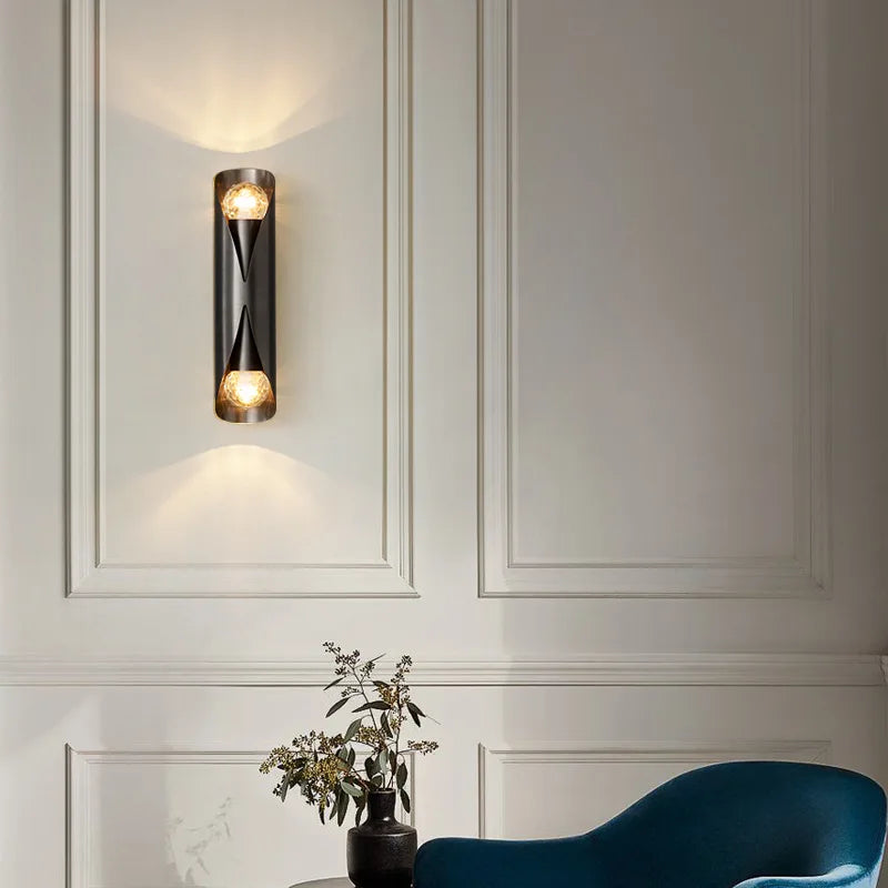 applique murale led moderne en cuivre de qualité - vue 3 sur 8