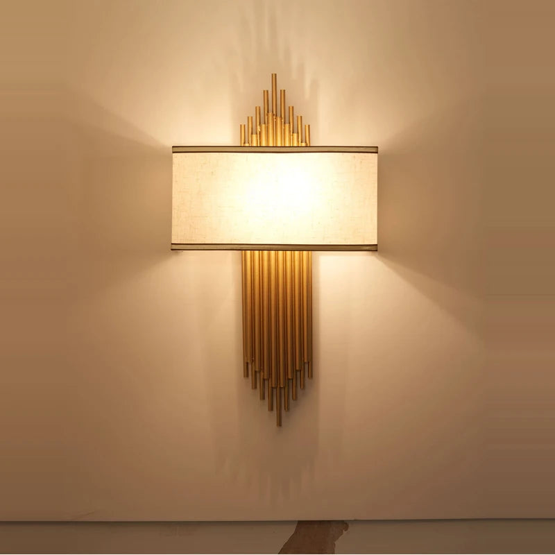 applique murale design en cristal et acier inoxydable doré - vue 5 sur 23