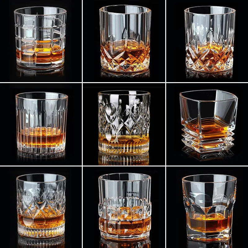 Verres cristal facettés whisky bière vin élégants - vue 7 sur 7
