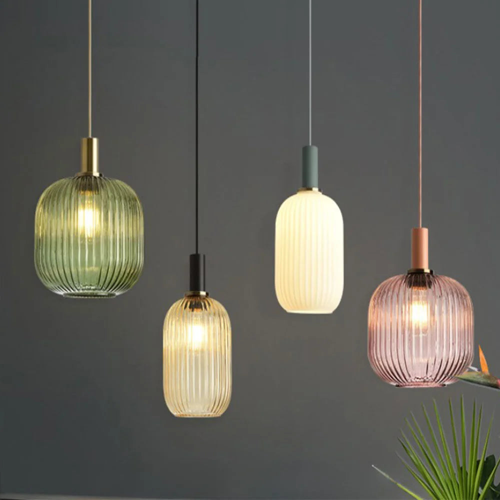 lustre en verre lumineux pour décoration intérieure élégante