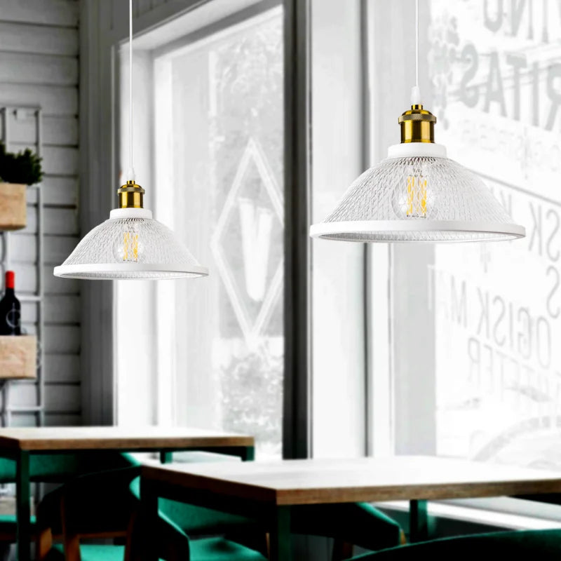 SANDYHA moderne créatif suspension rétro Style industriel grille lampes LED pour chambre chevet salle à manger décor lustres - vue 6 sur 10