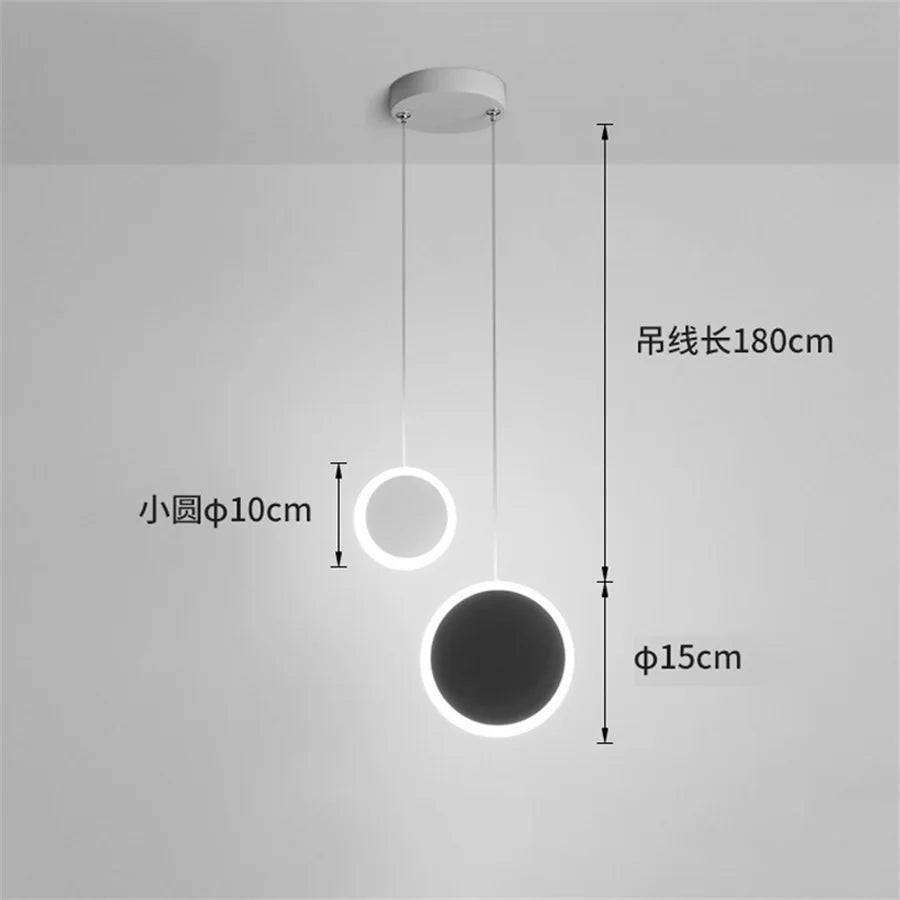 suspension en forme de lune double tête pour décoration intérieure - vue 7 sur 9