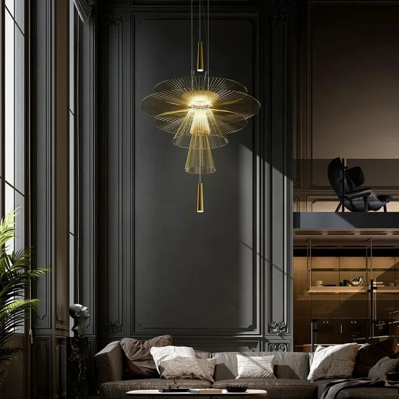 lustre design moderne led minimaliste pour bar alimentaire - vue 5 sur 15