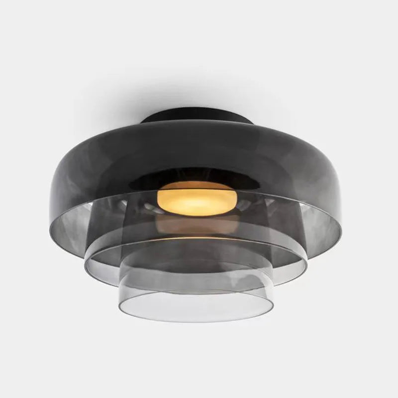 plafonnier led design nordique simple bol en verre luminaire décoratif d'intérieur - vue 4 sur 21