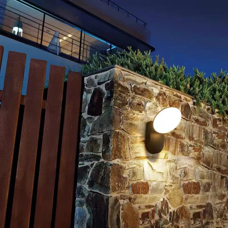Lumière extérieure Induction décorative étanche applique murale lampe balcon terrasse porte d'entrée porche décoration jardin éclairage mural - vue 2 sur 6