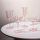 Verre vin vintage motif fleurs style cristal
