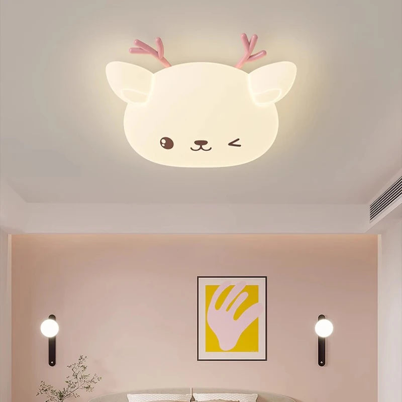 plafonnier nordique faon pour chambre d'enfant moderne et chaleureuse - vue 4 sur 8