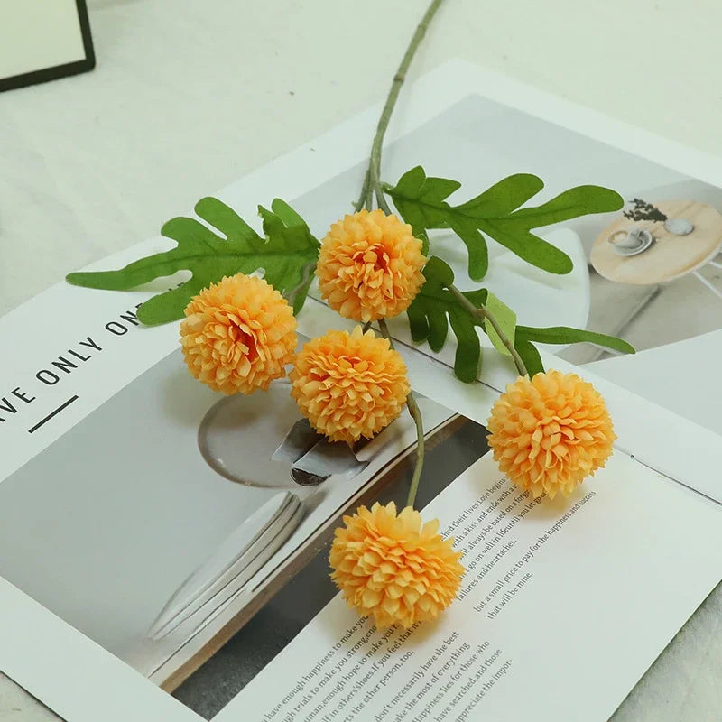 branche de chrysanthème artificielle pour décoration florale élégante - vue 10 sur 14