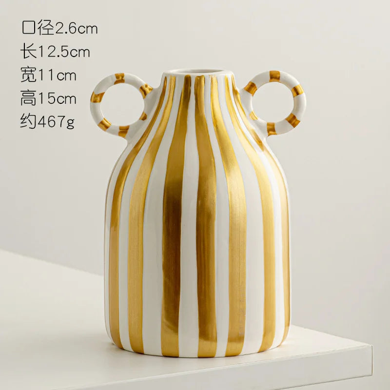 vase en céramique peint à la main avec oreilles décoratif amusant - vue 8 sur 11