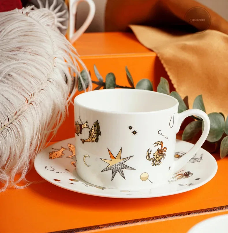 Service à thé vintage céramique italienne tasse plateau