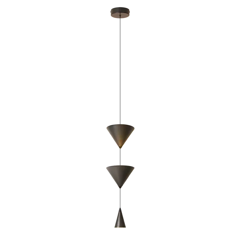 SANDYHA minimaliste noir blanc chevet suspension moderne Restaurant maison Led salon salle à manger Bar comptoir lampe conique - vue 7 sur 8