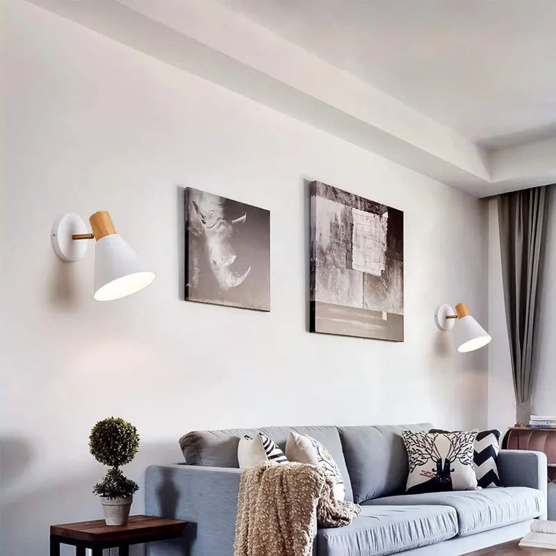 applique murale led industrielle réglable avec prise et interrupteur - vue 6 sur 9