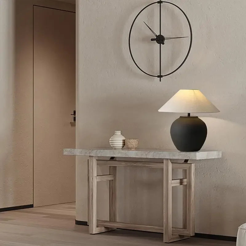 lampe à poser en céramique style wabi-sabi pour décoration intérieure - vue 4 sur 10