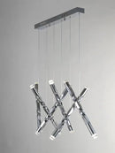 lustre double escalier spirale led moderne grand cylindre