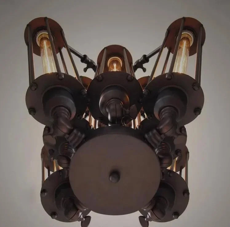 lustre moderne suspension grandes lampes créatives noir
