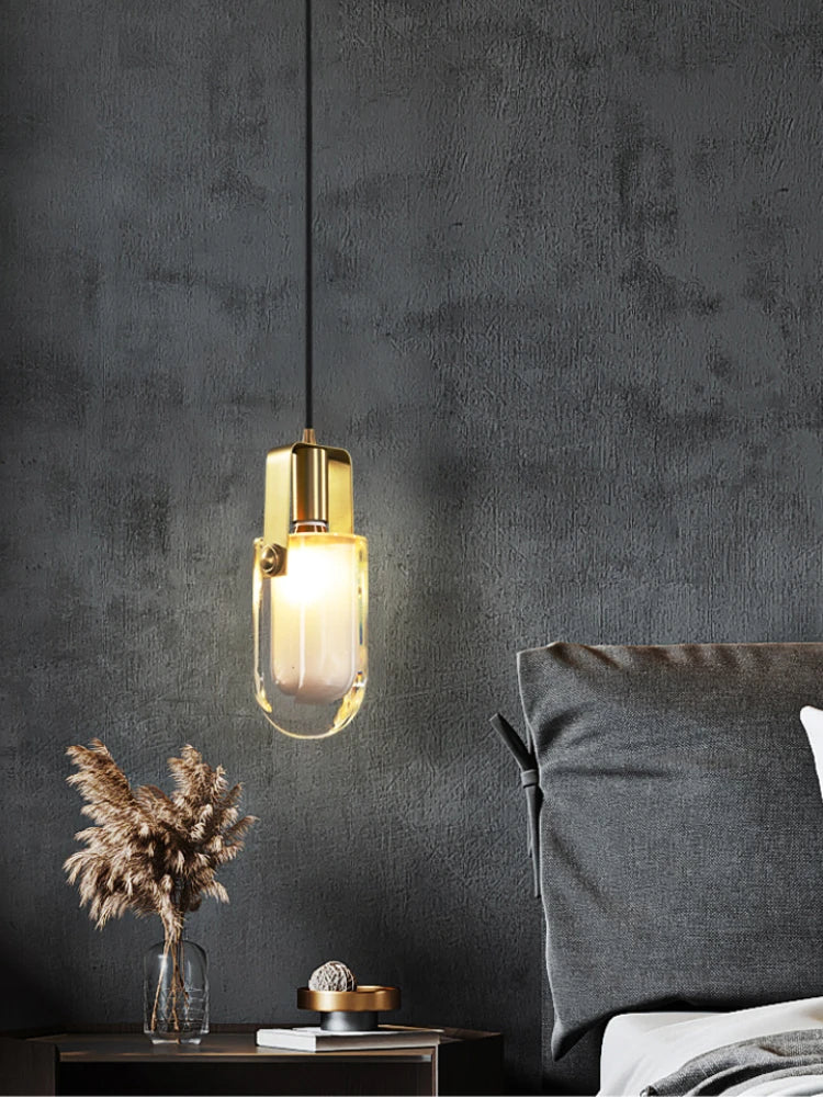 lustre en cristal cuivre design nordique pour intérieur élégant
