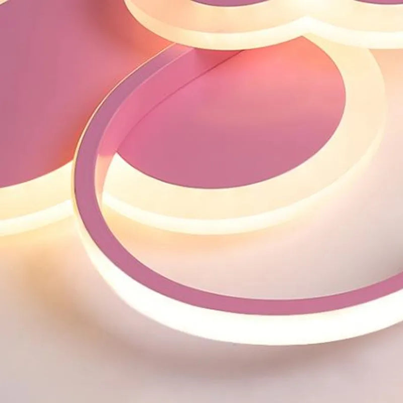 plafonnier moderne en forme de cœur pour enfants et bureaux - vue 7 sur 12
