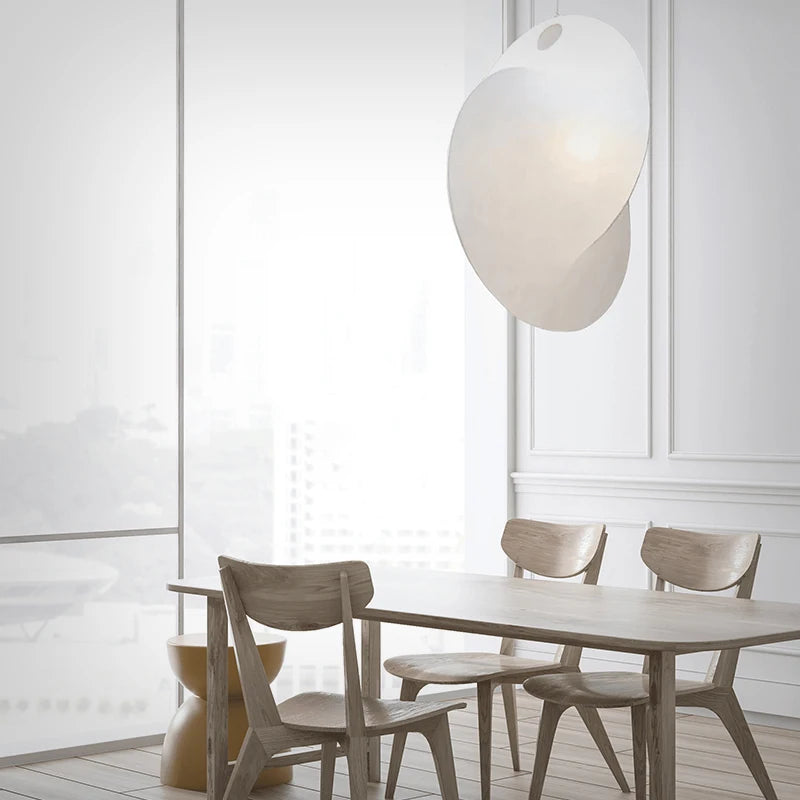 Créativité nordique soie Wabi Sabi Led lustre salle à manger barre lampe chambre Duplex Villa Loft décor à la maison escaliers suspension lumières - vue 6 sur 11