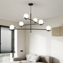 lustre en verre blanc design moderne pour intérieur élégant