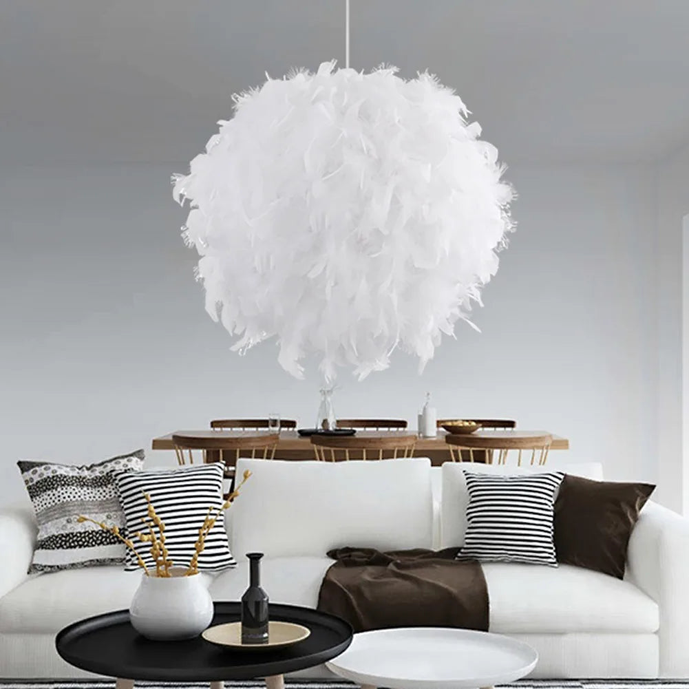 Suspension moderne en plumes E27 - vue 10 sur 9
