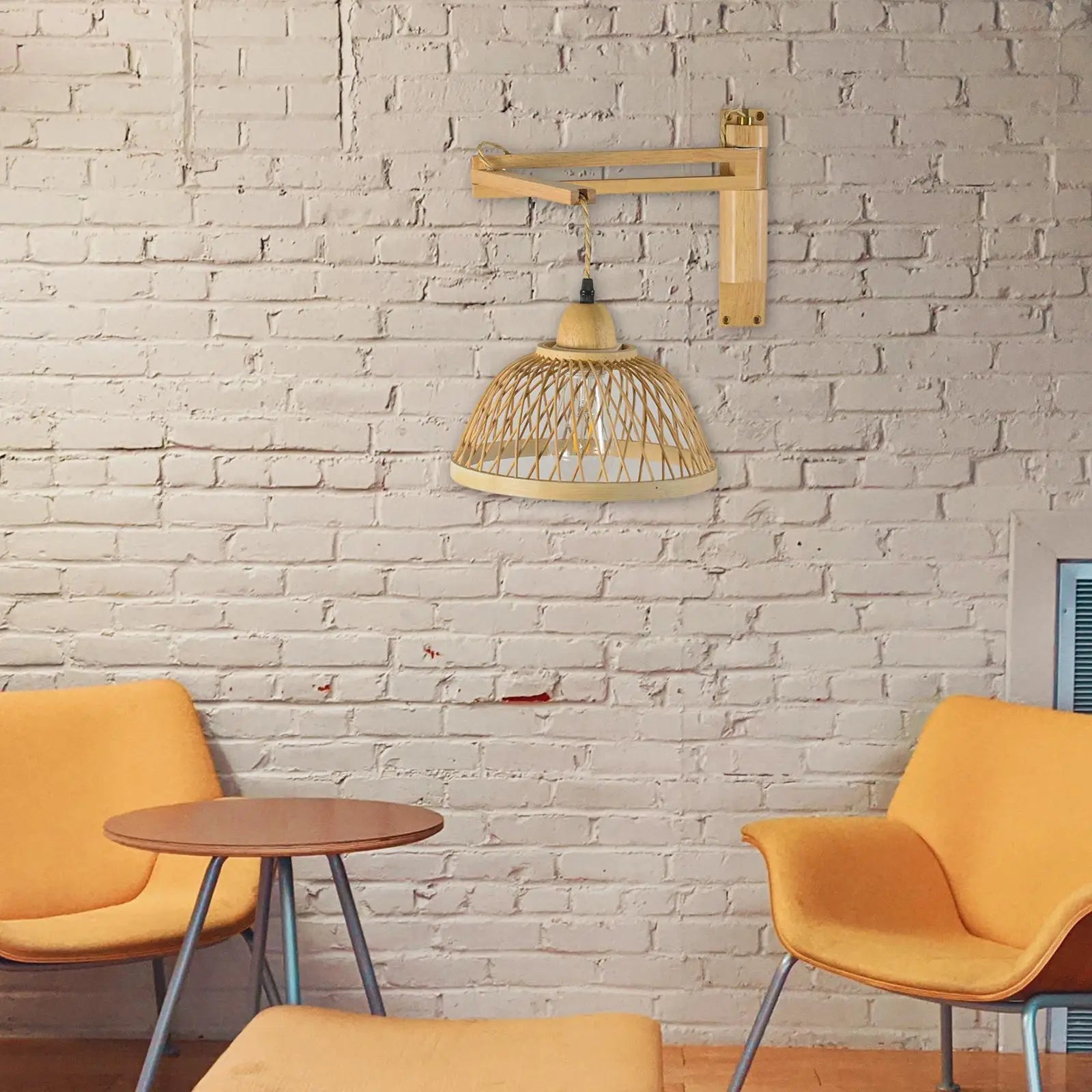 Applique murale en rotin luminaire Boho applique murale applique murale lampe de chevet pour grange salon Loft salle de bain porche - vue 5 sur 6