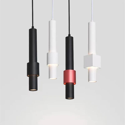 Nordique suspension LED lumière longue LED tube lampe suspendue AC110V 220V chambre Dimmable lustre 7W 9W COB éclairage intérieur piste lumière