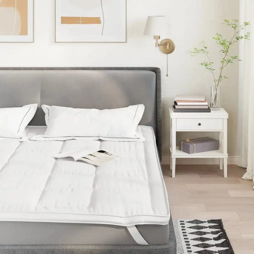 protège matelas blanc pour lit double confortable et durable